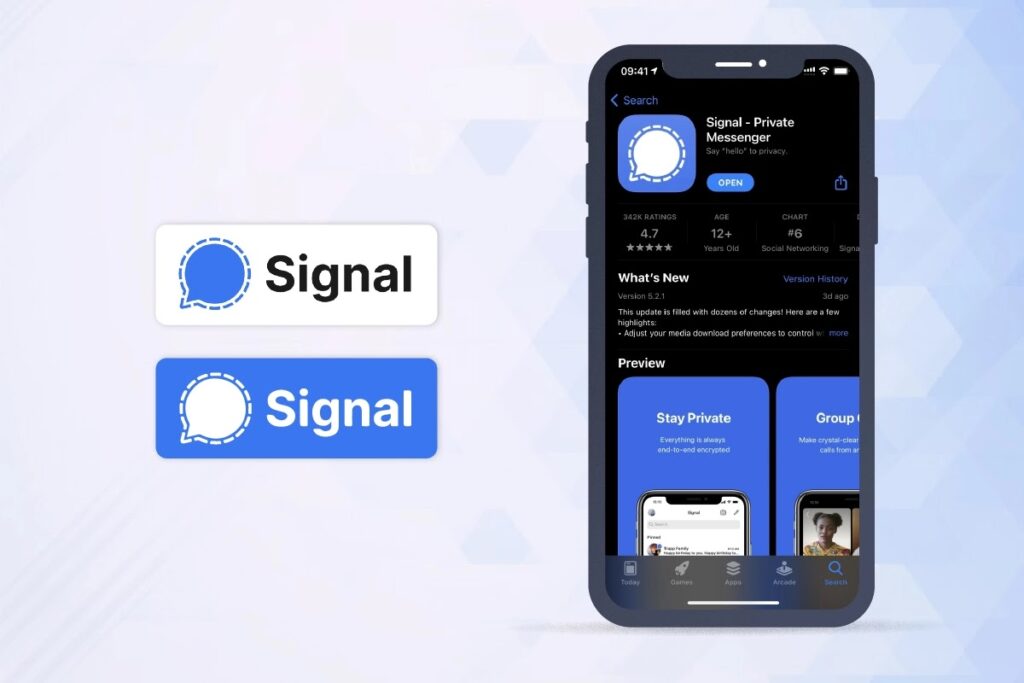 How can I chat securely with Signal?